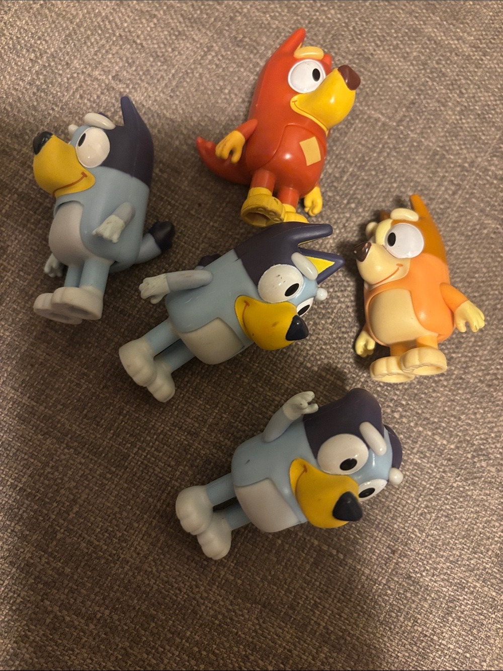 Bluey Character Figurine Set - Blue and Orange